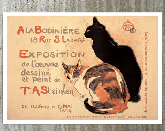 Théophile Steinlen "A la Bodinière" (c.1894) Belle Époque Exhibition Poster - Mabon Gallery