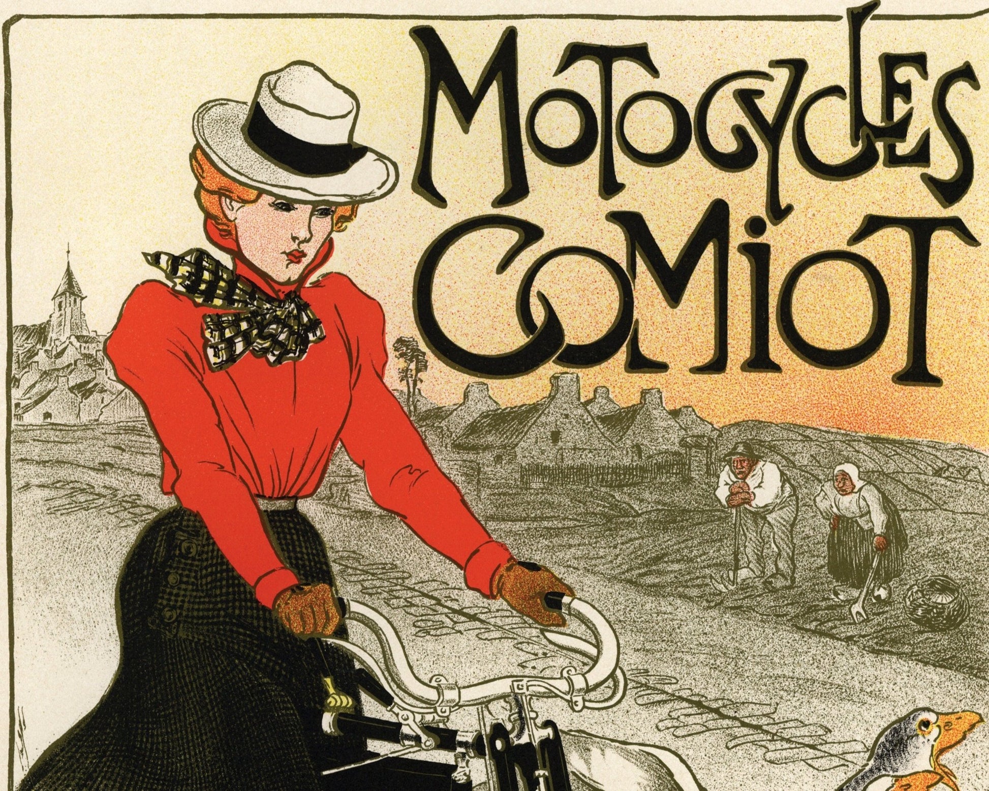 Théophile Steinlen "Motorcycles Comiot" (c.1896) - Mabon Gallery