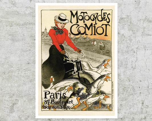 Théophile Steinlen "Motorcycles Comiot" (c.1896) - Mabon Gallery