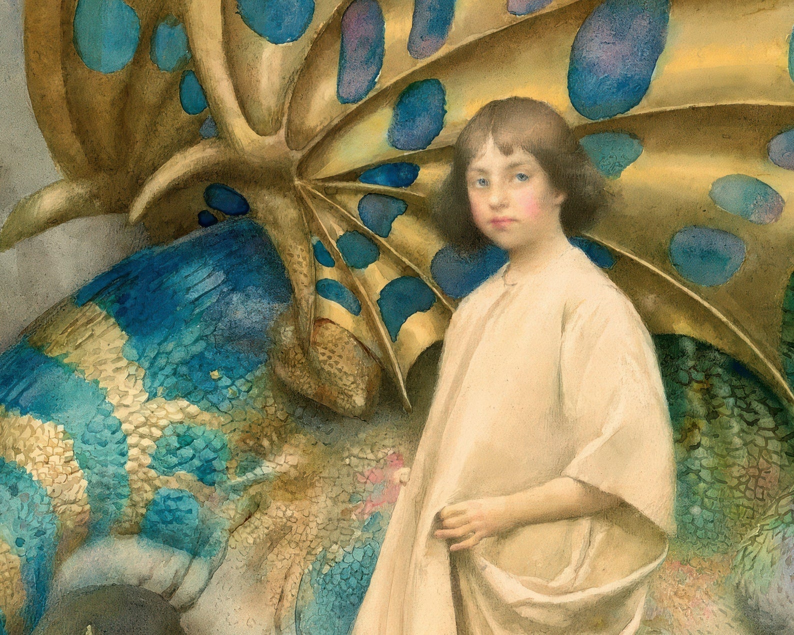 Thomas Cooper Gotch "The Child in the World" (c.1900) - Mabon Gallery