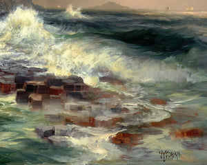 Thomas Moran "Fingal’s Cave, Island of Staffa, Scotland" (c.1884) - Mabon Gallery