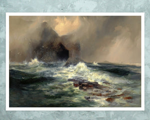 Thomas Moran "Fingal’s Cave, Island of Staffa, Scotland" (c.1884) - Mabon Gallery