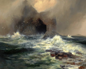Thomas Moran "Fingal’s Cave, Island of Staffa, Scotland" (c.1884) - Mabon Gallery