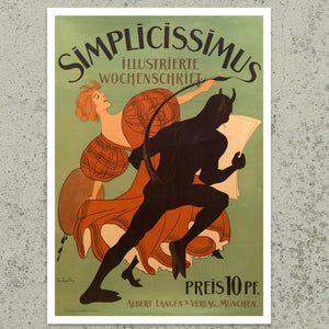 Thomas Theodor Heine "Simplicissimus" (c.1896) Vintage Cover Art - Mabon Gallery