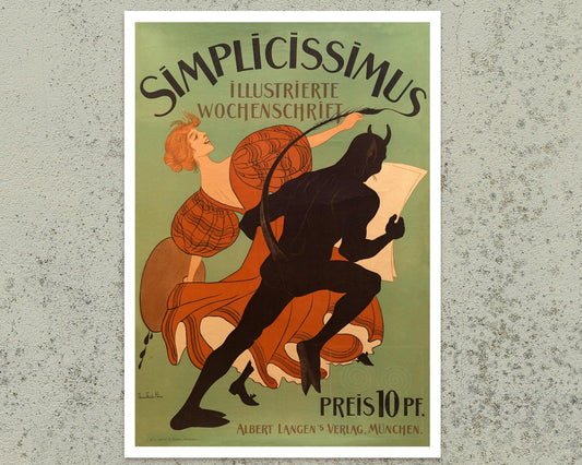 Thomas Theodor Heine "Simplicissimus" (c.1896) Vintage Cover Art - Mabon Gallery