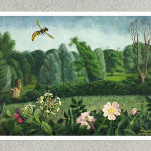 Tirzah Garwood "Hornet with Wild Roses" (c.1950) - Mabon Gallery