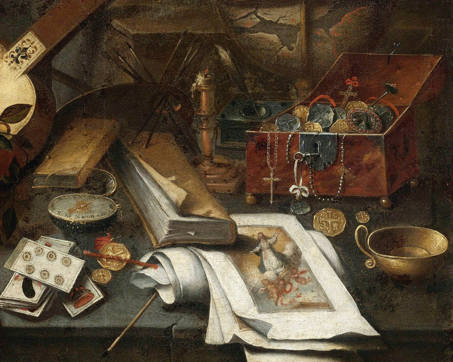 Tomás Hiepes "Still - life with a Guitar" (c.1650) - Mabon Gallery