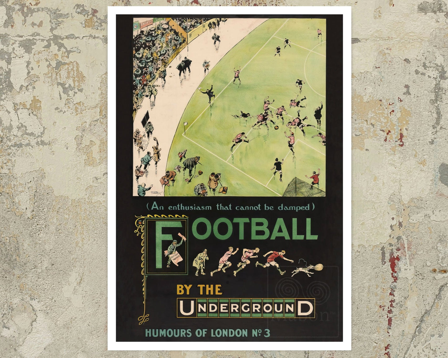 Tony Sarg "Football by the Underground" (c.1907) - Mabon Gallery