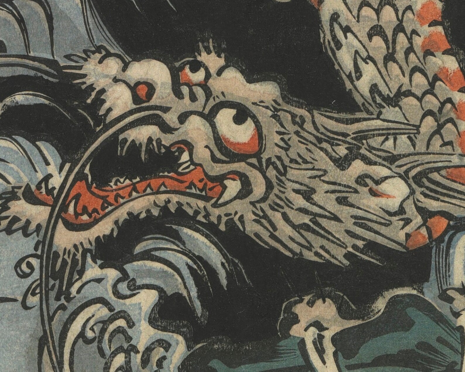 Utagawa Kuniyoshi "Dragons" (c.1833) - Mabon Gallery