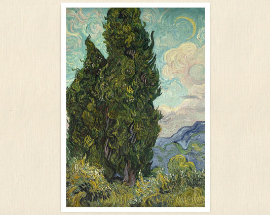 Vincent Van Gogh "Cypresses" (c.1889) - Mabon Gallery