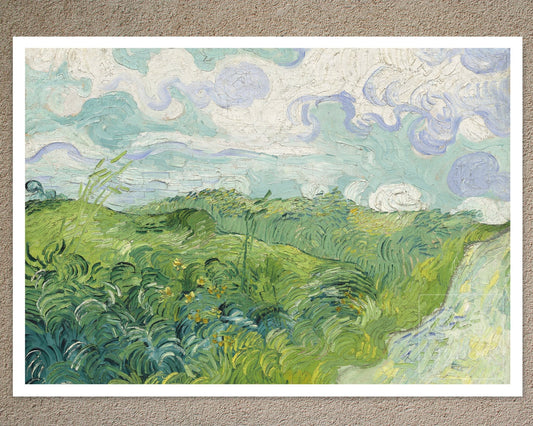 Vincent Van Gogh "Green Wheat Fields, Auvers" (1890) - Mabon Gallery