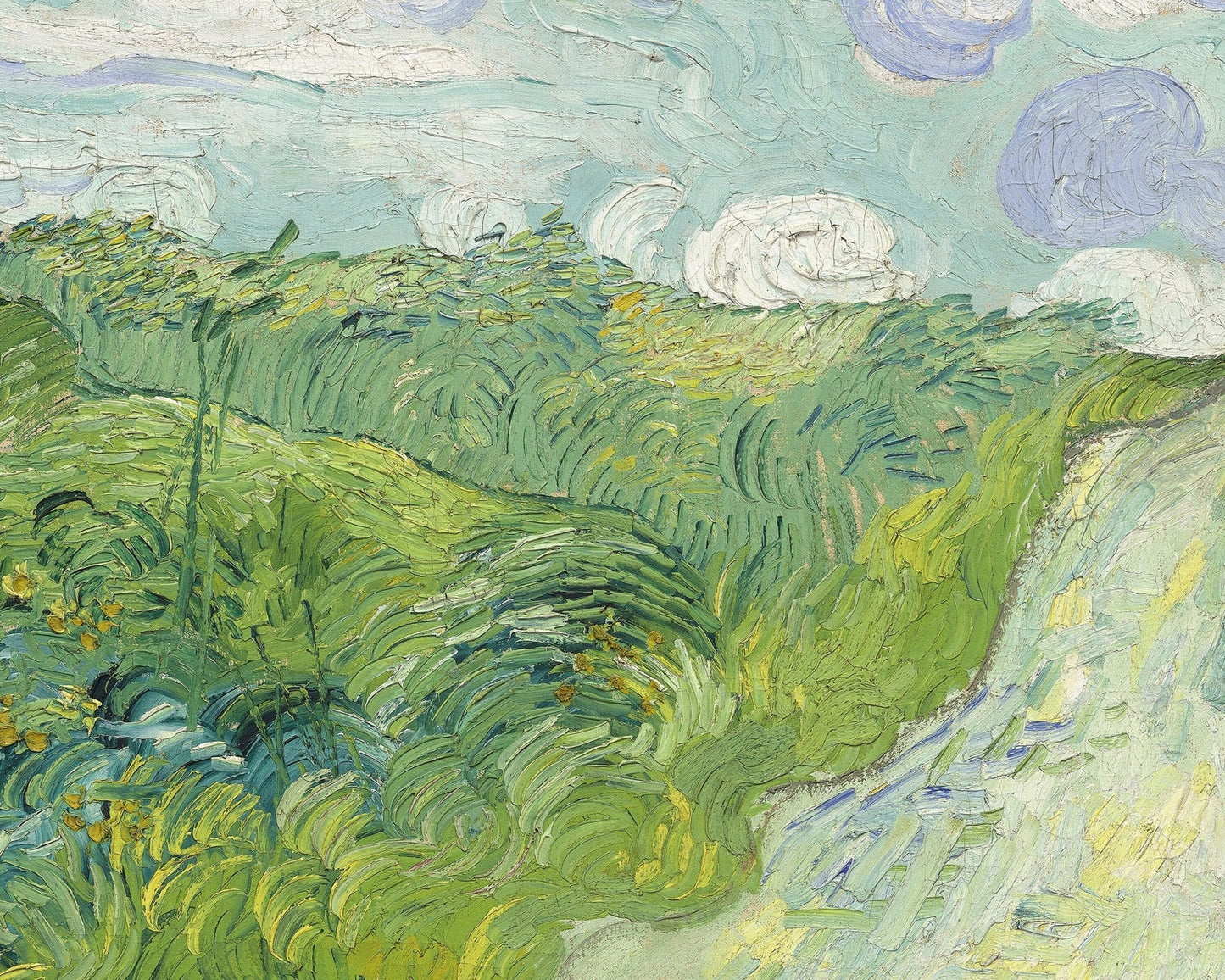 Vincent Van Gogh "Green Wheat Fields, Auvers" (1890) - Mabon Gallery