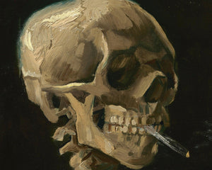 Vincent Van Gogh "Head of a Skeleton with a Burning Cigarette" (c.1886) - Mabon Gallery