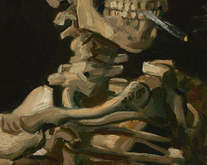 Vincent Van Gogh "Head of a Skeleton with a Burning Cigarette" (c.1886) - Mabon Gallery
