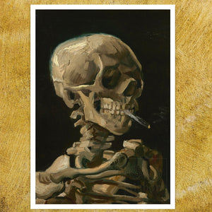 Vincent Van Gogh "Head of a Skeleton with a Burning Cigarette" (c.1886) - Mabon Gallery