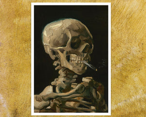 Vincent Van Gogh "Head of a Skeleton with a Burning Cigarette" (c.1886) - Mabon Gallery