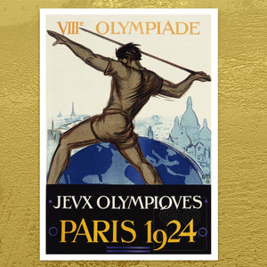 Vintage Advertising Poster "1924 Paris Summer Olympic Games" (c.1924) - Mabon Gallery