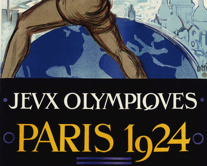 Vintage Advertising Poster "1924 Paris Summer Olympic Games" (c.1924) - Mabon Gallery