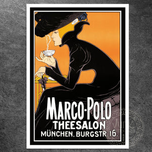 Vintage Advertising Poster "Marco Polo Theesalon" (c.1905) - Mabon Gallery