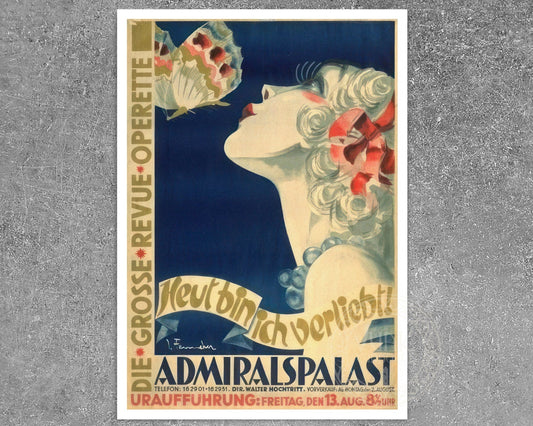 Vintage Advertising Poster "Today Im in Love" by Josef Fenneker (c.1928) - Mabon Gallery