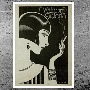 Vintage Advertising Poster "Waldorf Astoria" by Henry (c.1925) - Mabon Gallery