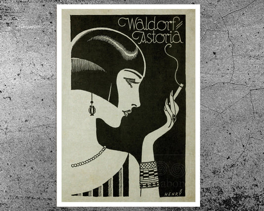 Vintage Advertising Poster "Waldorf Astoria" by Henry (c.1925) - Mabon Gallery