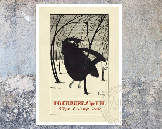 Vintage Advertisment "Fourrures Weil, Paris" (c.1920) - Mabon Gallery