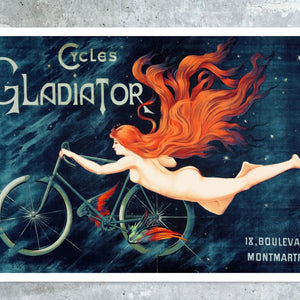 Vintage Art Nouveau Advertising Poster “Cycles Gladiator” (c.1895) - Mabon Gallery