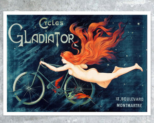 Vintage Art Nouveau Advertising Poster “Cycles Gladiator” (c.1895) - Mabon Gallery
