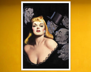 Vintage Book Cover "Gentlemen Prefer Blondes" (c.1948) by Earle K. Bergey - Mabon Gallery