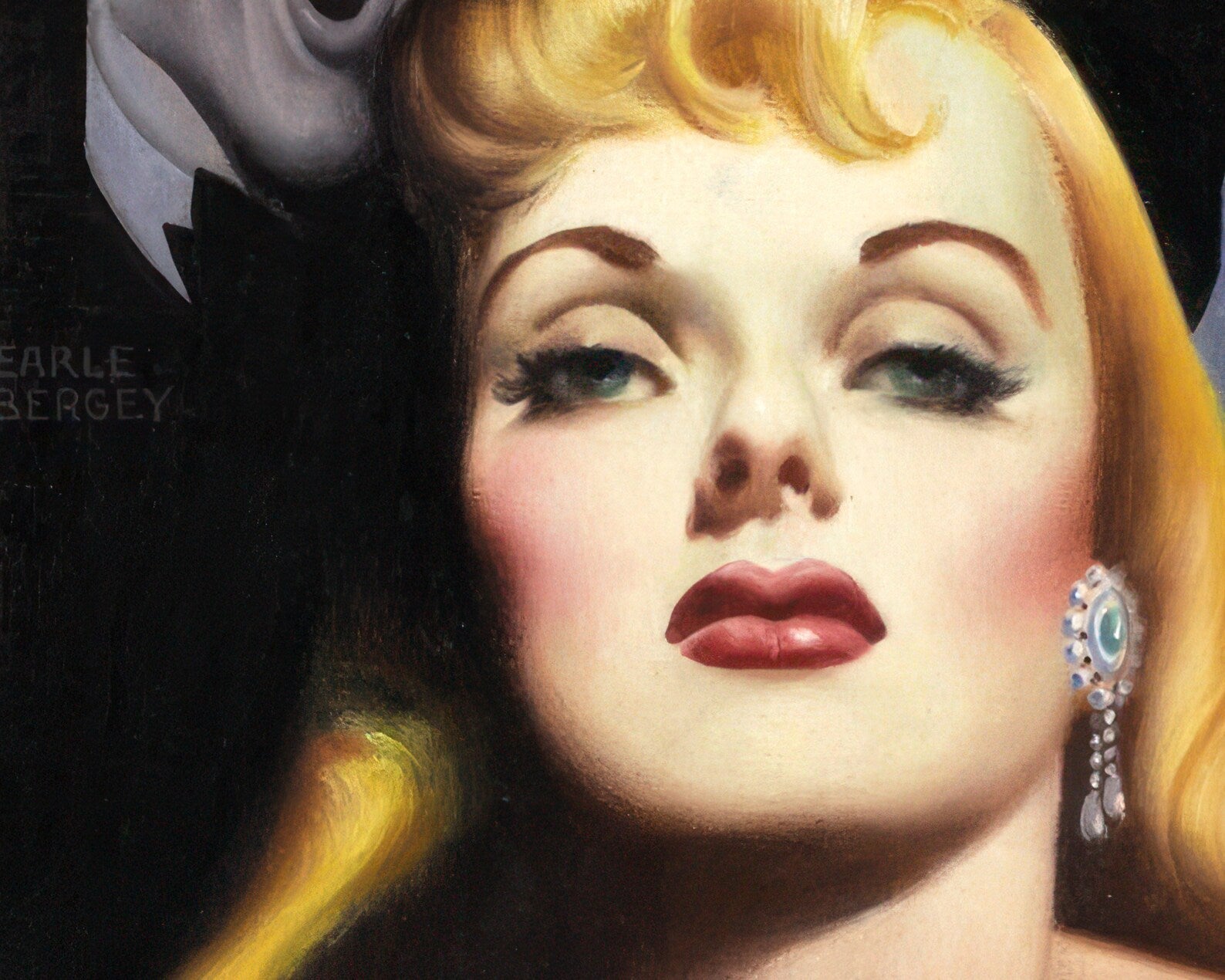 Vintage Book Cover "Gentlemen Prefer Blondes" (c.1948) by Earle K. Bergey - Mabon Gallery