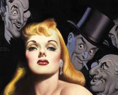Vintage Book Cover "Gentlemen Prefer Blondes" (c.1948) by Earle K. Bergey - Mabon Gallery