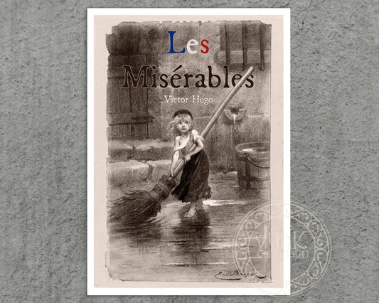 Vintage Book Illustration "Cossette" (c.1862) from Les Misérables by Victor Hugo - Mabon Gallery