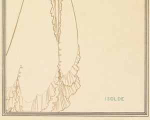 Vintage Book Illustration "Isolde" by Aubrey Beardsley (c.1895) - Mabon Gallery