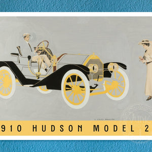 Vintage Car Advertisement "Hudson Model 20" by Coles Phillips (c.1910) - Mabon Gallery