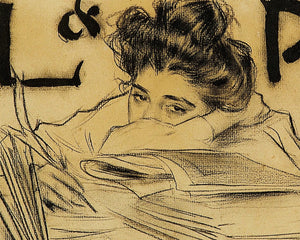 Vintage Catalan Magazine Illustration "Pèl & Ploma" (c.1899) by Ramón Casas - Mabon Gallery