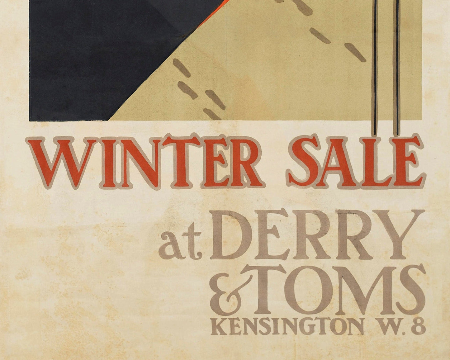 Vintage Fashion Advertising Poster "Winter at Derry & Toms" (c.1919) - Mabon Gallery