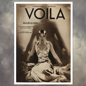 Vintage French Magazine Cover "Voilà - 25th April 1931" Josephine Baker - Mabon Gallery