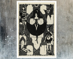 Vintage Illustration "Columbine" by Harry Clarke (c.1925) - Mabon Gallery