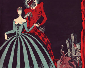 Vintage Illustration "Gespensterball / The Ghost Ball)" from Der Orchideengarten (c.1920) - Mabon Gallery