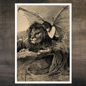 Vintage Illustration "La Force et la Ruse" (c.1891) József Árpád Koppay - Mabon Gallery