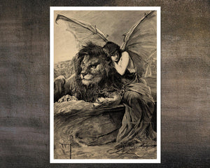 Vintage Illustration "La Force et la Ruse" (c.1891) József Árpád Koppay - Mabon Gallery