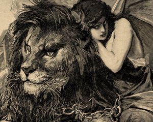 Vintage Illustration "La Force et la Ruse" (c.1891) József Árpád Koppay - Mabon Gallery