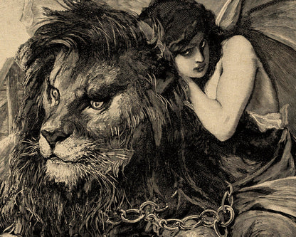 Vintage Illustration "La Force et la Ruse" (c.1891) József Árpád Koppay - Mabon Gallery