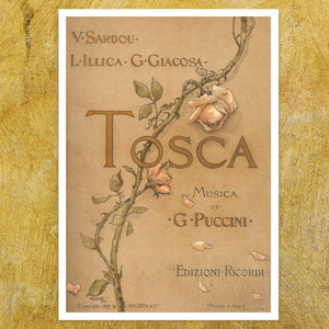 Vintage Libretto Cover "Tosca" (c.1899) - Puccini Opera - Mabon Gallery