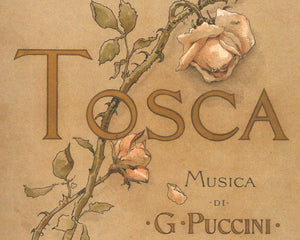 Vintage Libretto Cover "Tosca" (c.1899) - Puccini Opera - Mabon Gallery