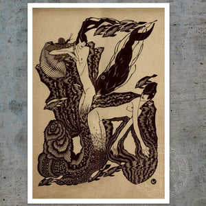 Vintage Magazine Illustration "Sea Nymphs" (c.1926) by Julius Klinger - Mabon Gallery