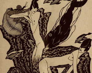 Vintage Magazine Illustration "Sea Nymphs" (c.1926) by Julius Klinger - Mabon Gallery