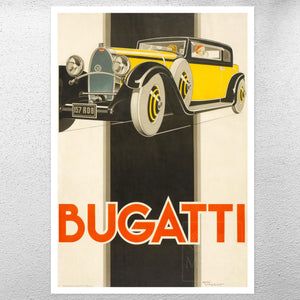 Vintage Motoring Poster "Bugatti" René Vincent (c.1930) - Mabon Gallery