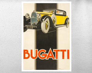 Vintage Motoring Poster "Bugatti" René Vincent (c.1930) - Mabon Gallery